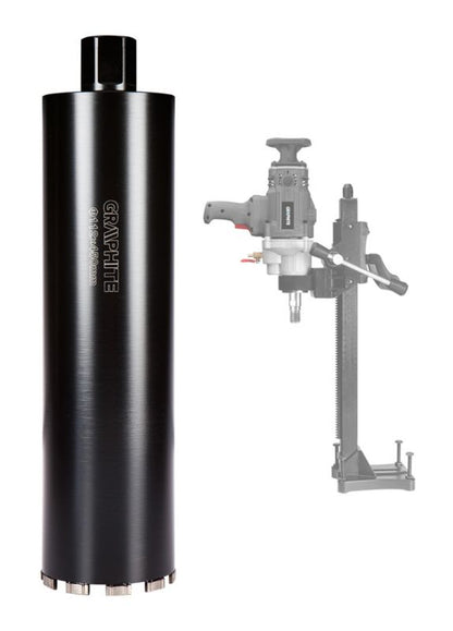 Diamantkernebor til borehammer GRAPHITE 112 x 450 mm x 10T i robust stål, 1 stk.
