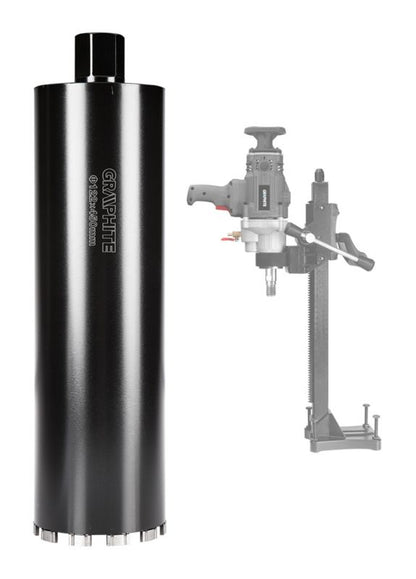 Diamantkernebor til borehammer GRAPHITE 122 x 450 mm x 11T i robust stål, 1 stk.