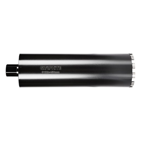 Diamantkernebor til borehammer GRAPHITE 132 x 450 mm x 11T i robust stål, 1 stk.
