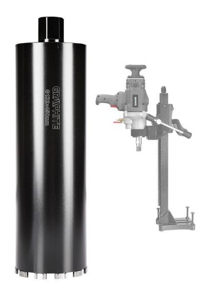 Diamantkernebor til borehammer GRAPHITE 132 x 450 mm x 11T i robust stål, 1 stk.
