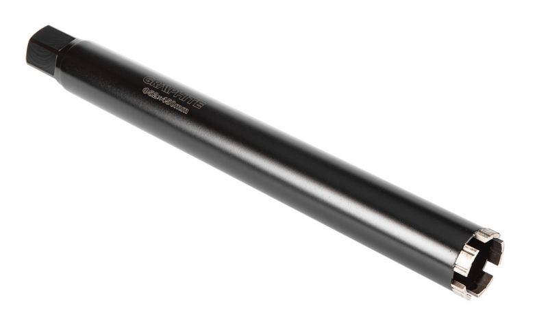 Diamantkernebor til borehammer GRAPHITE 52 x 450 mm x 5T i robust stål, 1 stk.