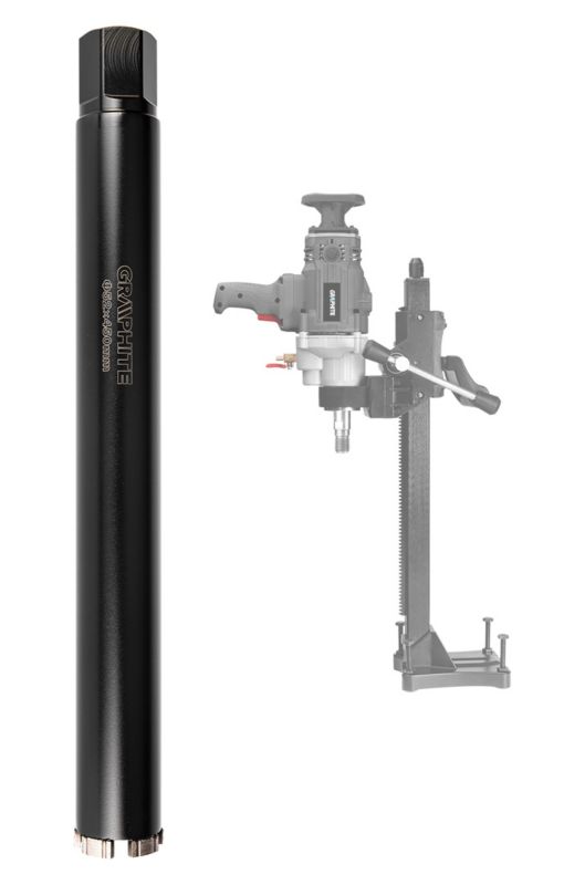 Diamantkernebor til borehammer GRAPHITE 52 x 450 mm x 5T i robust stål, 1 stk.