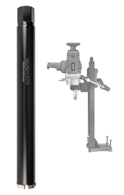 Diamantkernebor til borehammer GRAPHITE 52 x 450 mm x 5T i robust stål, 1 stk.