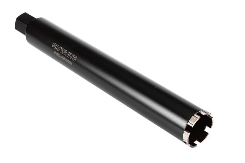 Diamantkernebor til borehammer GRAPHITE 62 x 450 mm x 6T i robust stål, 1 stk.