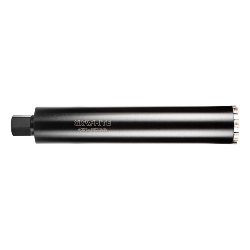 Diamantkernebor til borehammer GRAPHITE 82 x 450 mm x 8T i robust stål, 1 stk.