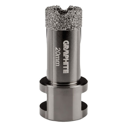 Diamantkernebor GRAPHITE 20 mm med gevind M14, 1 stk.
