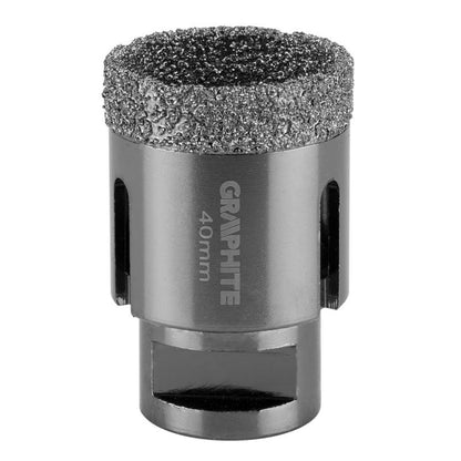 Diamantkernebor GRAPHITE 40 mm med gevind M14, 1 stk.