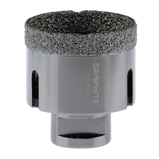 Diamantkernebor GRAPHITE 55 mm med gevind M14, 1 stk.