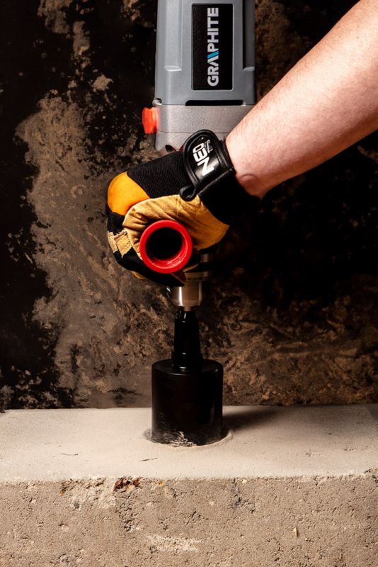 Diamantkernebor GRAPHITE 72 mm til boring i beton, armeret beton, granit, marmor, sten og mursten - 1 stk.