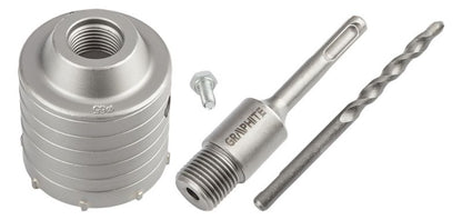 GRAPHITE hårdmetal hulsave 65 mm med SDS+ adapter, 1 stk.