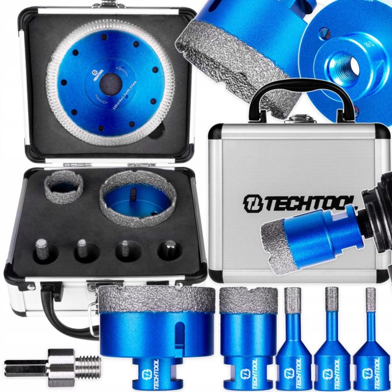 Techtool M14 diamantborkronesæt 5 stk. 6-68 mm + klinge 1 sæt