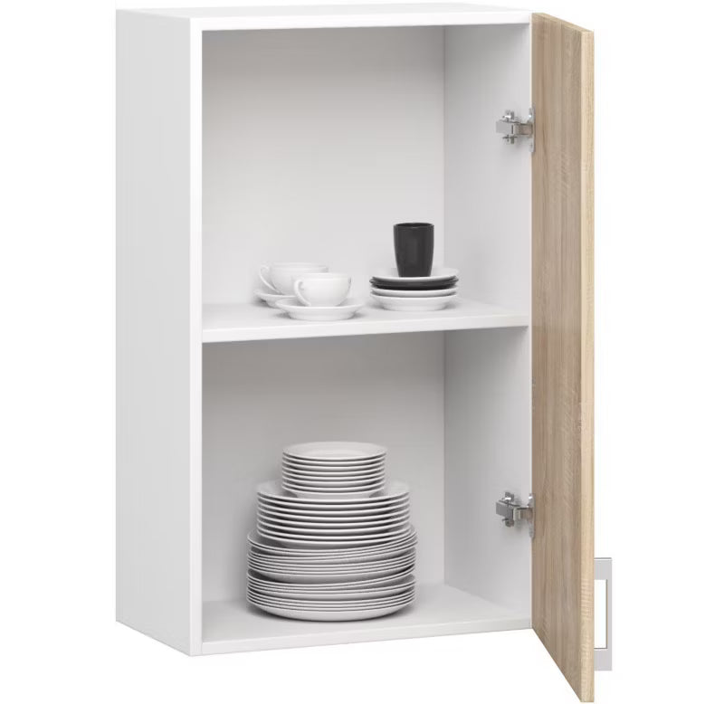 Overskab Køkken W50 50x30,5x72 cm Hvid Sonoma Eg Mat