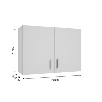 Overskab Luna 80 cm Hvid