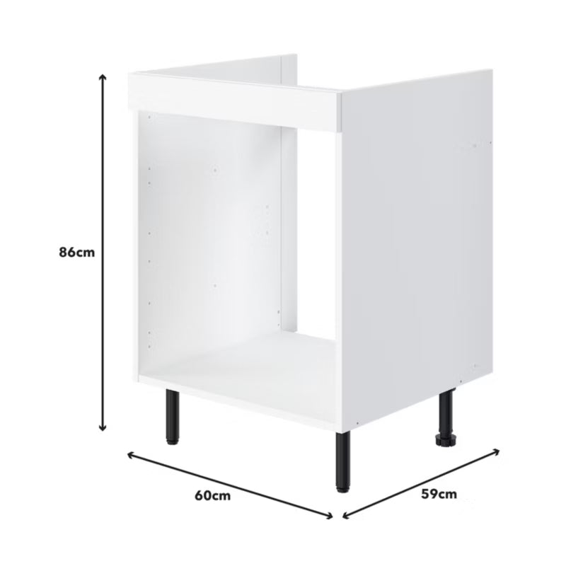Ovnskab 60 cm Hvid