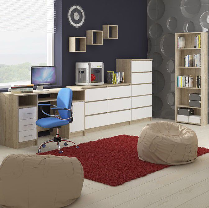 Akord K25 væghylde i Sonoma Eg 25 cm, mat Sonoma Eg-finish, 25x15x25 cm, 1 sæt