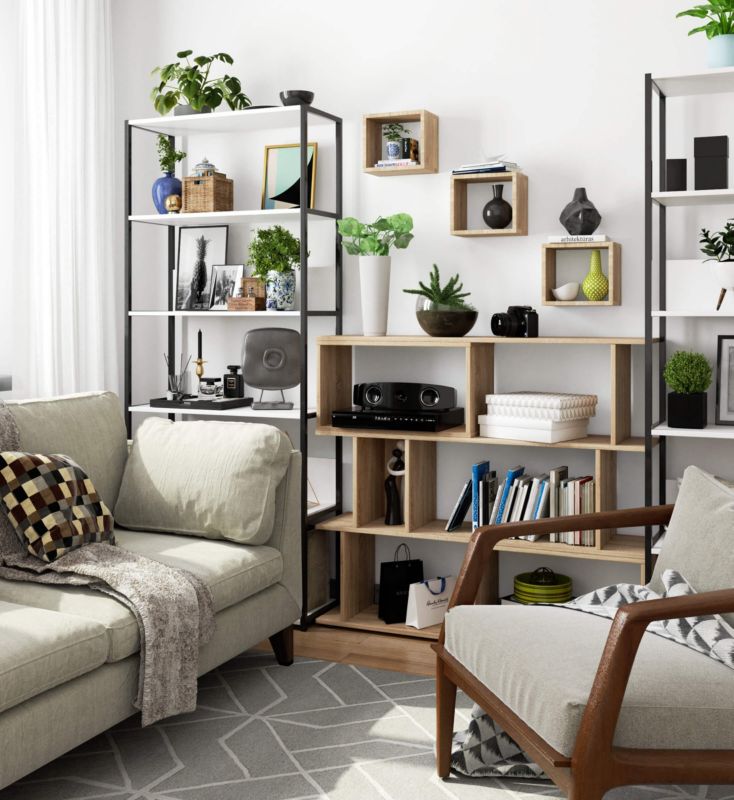 Akord K25 væghylde i Sonoma Eg 25 cm, mat Sonoma Eg-finish, 25x15x25 cm, 1 sæt