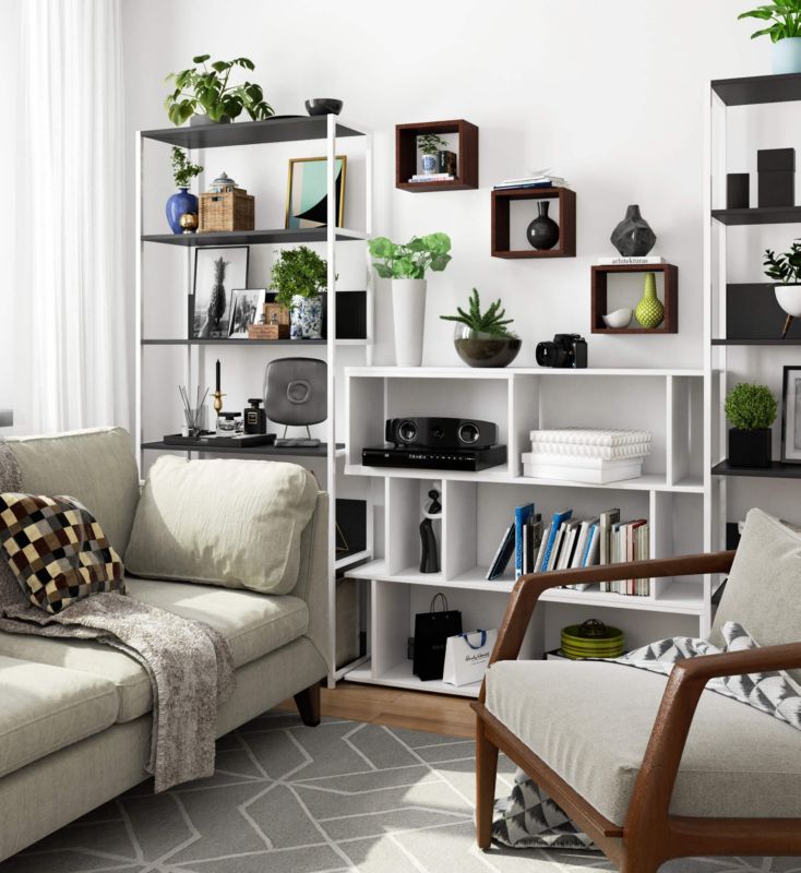 Akord K25 væghylde i wenge, 25 cm, mat wengefarve, 25x15x25 cm, 1 sæt