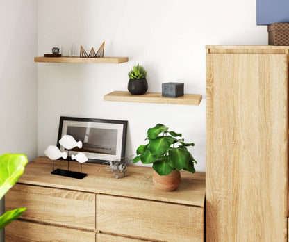 Akord PS3 væghylde i Sonoma eg 60 cm, mat Sonoma eg farve, 60x20x3,2 cm, 1 stk.