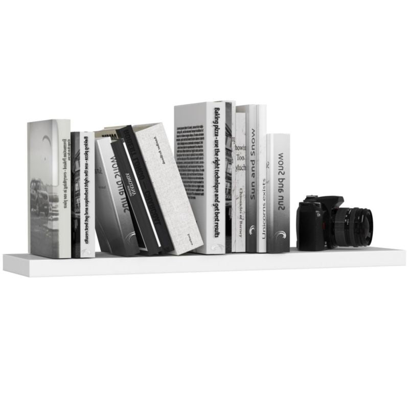 Akord PS4 hvid væghylde 80 cm, mat hvid, 80x20x3,2 cm, 1 stk.