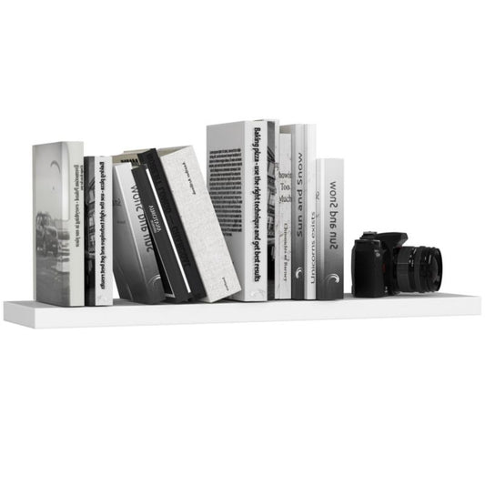 Akord PS4 hvid væghylde 80 cm, mat hvid, 80x20x3,2 cm, 1 stk.