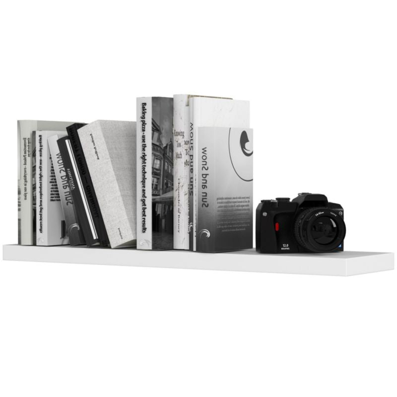 Akord PS4 hvid væghylde 80 cm, mat hvid, 80x20x3,2 cm, 1 stk.