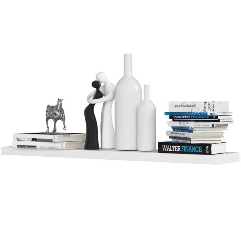 Akord PS5 væghylde hvid 100 cm mat-hvid finish 100x20x3,2 cm 1 stk.