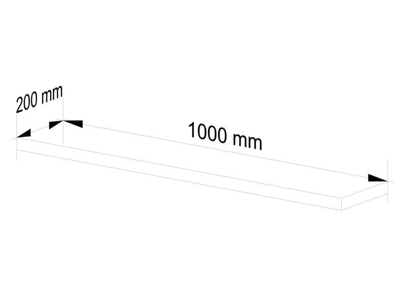 Akord PS5 væghylde hvid 100 cm mat-hvid finish 100x20x3,2 cm 1 stk.