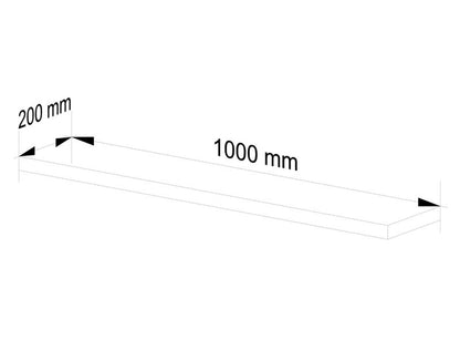 Akord PS5 væghylde hvid 100 cm mat-hvid finish 100x20x3,2 cm 1 stk.