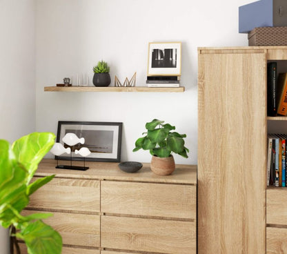 Akord PS5 væghylde i Sonoma eg 100 cm, mat Sonoma eg farve, 100x20x3,2 cm, 1 stk.