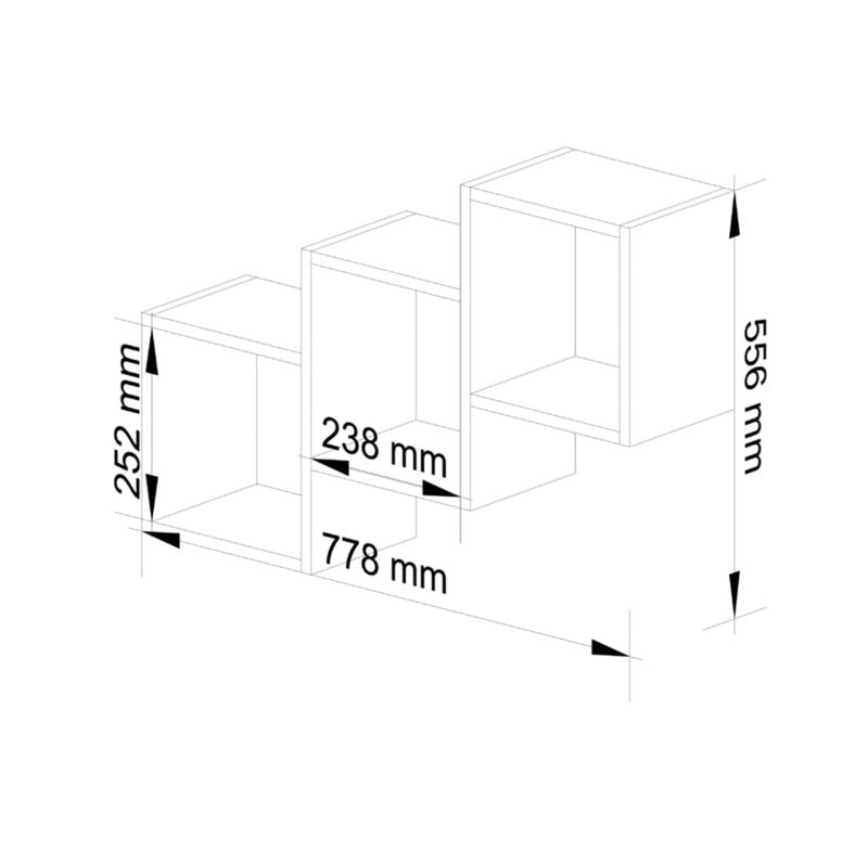Akord Star hvid væghylde 78 cm, mat hvid, 78x20x55 cm, 1 stk.