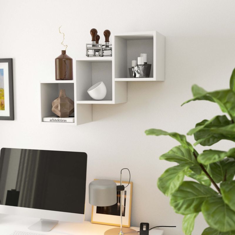 Akord Star hvid væghylde 78 cm, mat hvid, 78x20x55 cm, 1 stk.