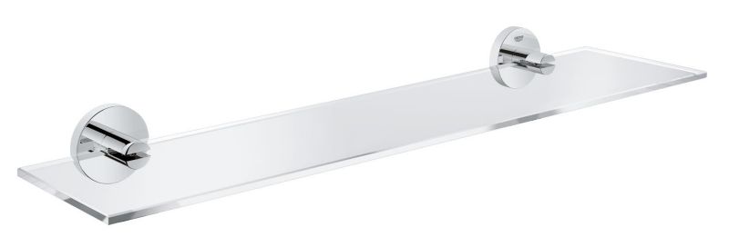 Badeværelseshylde Glas 53 cm Krom