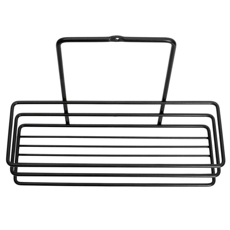 Badeværelseshylde Væghængt 19x8x16 cm Sort | 5905378797857