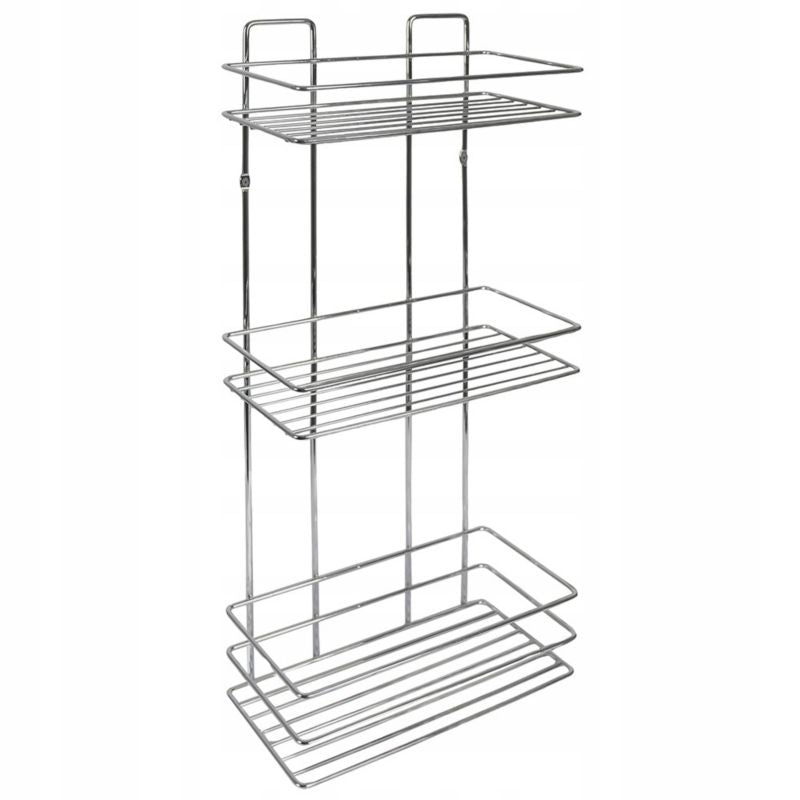 Brusehylde 3-etagers 24x11x54 cm Sølv | 5905923652051