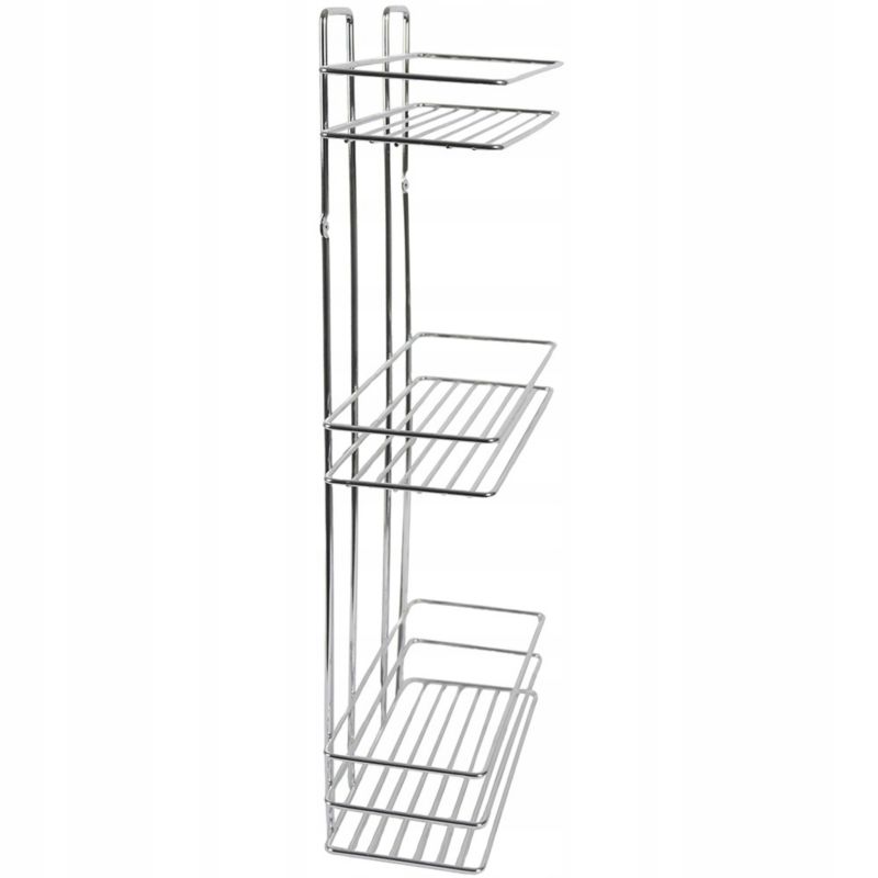 Brusehylde 3-etagers 24x11x54 cm Sølv | 5905923652051