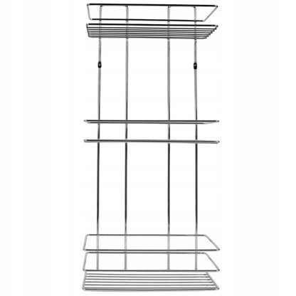 Brusehylde 3-etagers 24x11x54 cm Sølv | 5905923652051