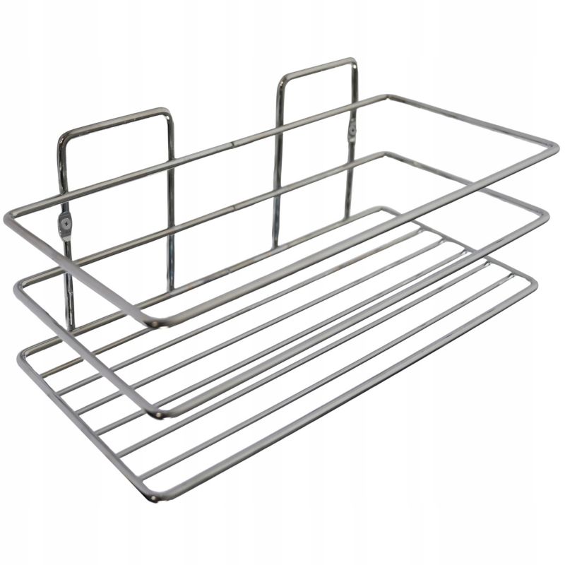 Badeværelseshylde Metal 24x11x10 cm Sølv | 5905923650019