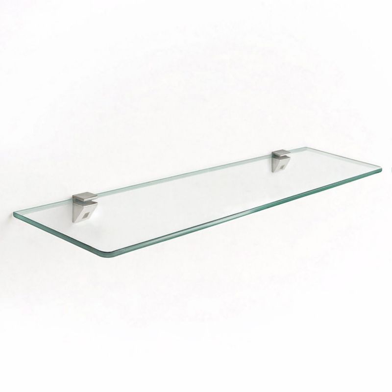 Badeværelseshylde Tulup 60x13 cm Gennemsigtig Glas med Holdere 1 stk.