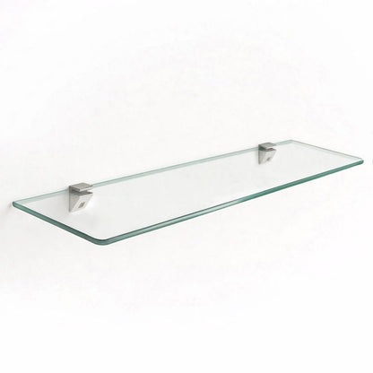 Badeværelseshylde Tulup 60x13 cm Gennemsigtig Glas med Holdere 1 stk.