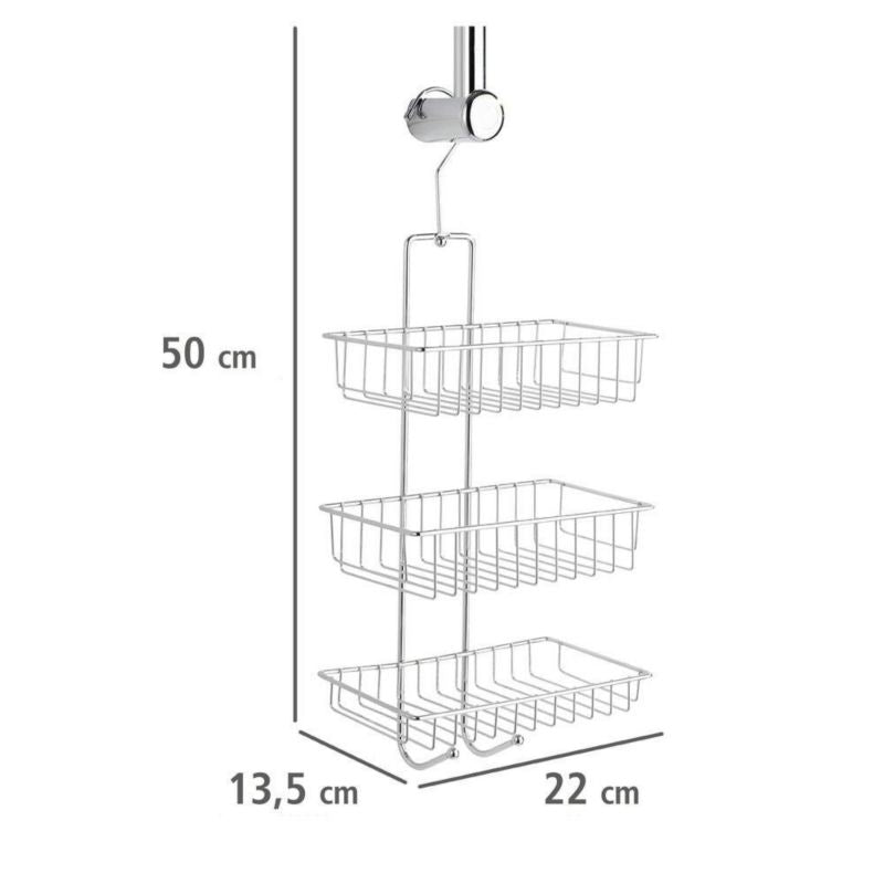 Badeværelseshylde Nivala Tredobbelt Krom 22 cm