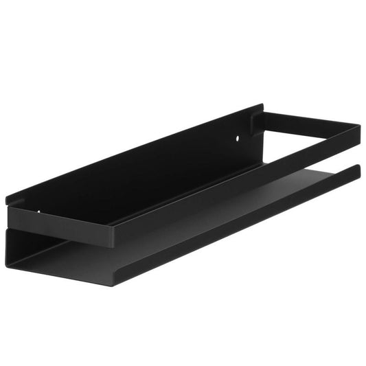 Springos loft-sort væghængt brusehylde i rustfrit stål 40x10 cm, 1 stk.