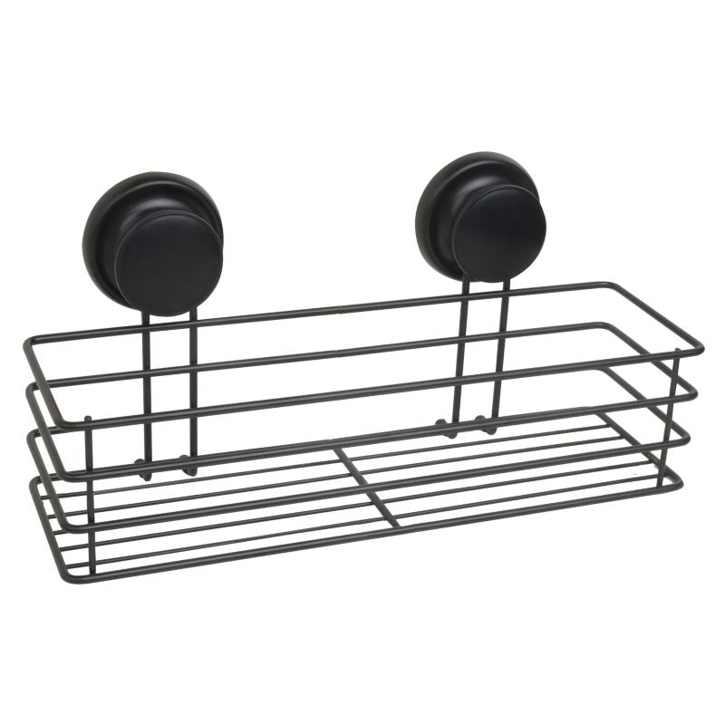 Badeværelseshylde med sugekop 32x10x8 cm Sort | CH.GAVI-KPL-BLK