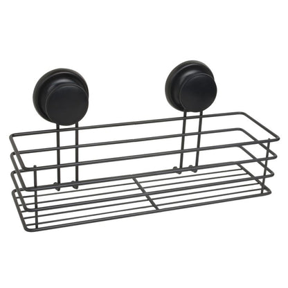 Badeværelseshylde med sugekop 32x10x8 cm Sort | CH.GAVI-KPL-BLK