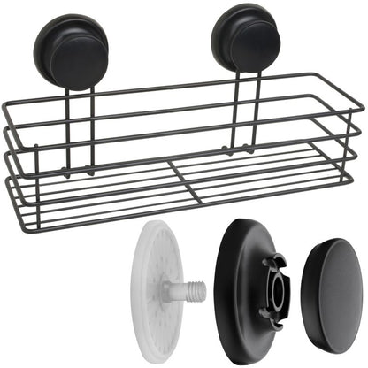 Badeværelseshylde med sugekop 32x10x8 cm Sort | CH.GAVI-KPL-BLK