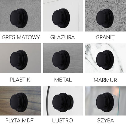 Badeværelseshylde med sugekop 32x10x8 cm Sort | CH.GAVI-KPL-BLK