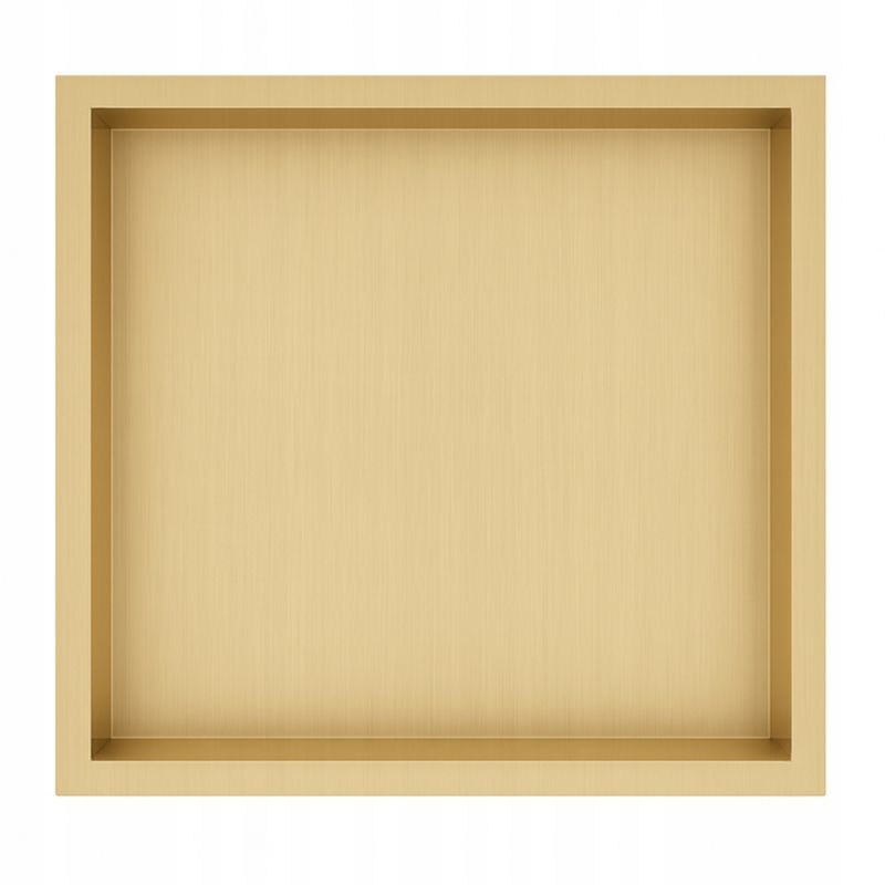 Vægnichehylde i Børstet Guld 30x30x10 cm Rustfrit Stål