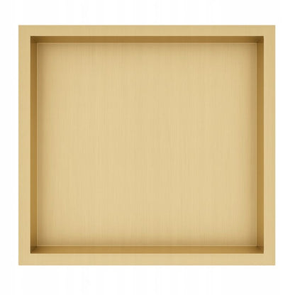 Vægnichehylde i Børstet Guld 30x30x10 cm Rustfrit Stål
