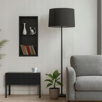 Półka wnękowa pod prysznic 60x30x10 cm Czarna Stal nierdzewna