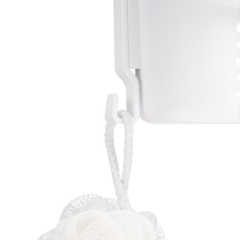 Hjørnehylde til Brusekabine 3 Niveauer Hvid Mat PVC 30 cm