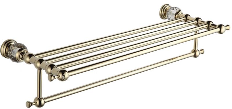 Mexen Estela håndklædehylde i guld 65 cm, 4 stk.